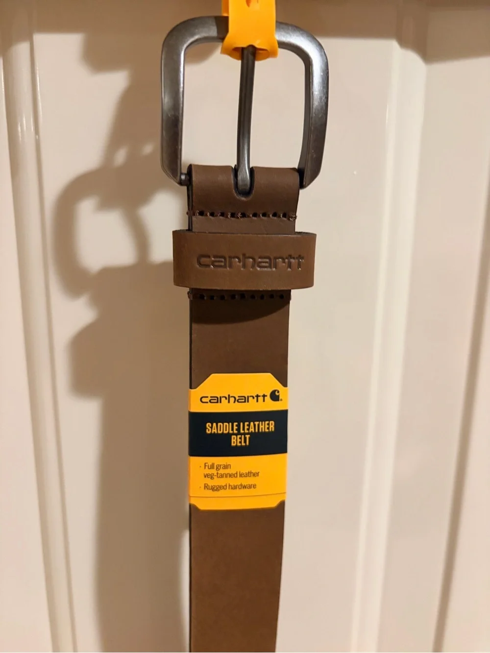 Carhartt Full Grain Saddle Leather Belt Brown Size Medium NWT